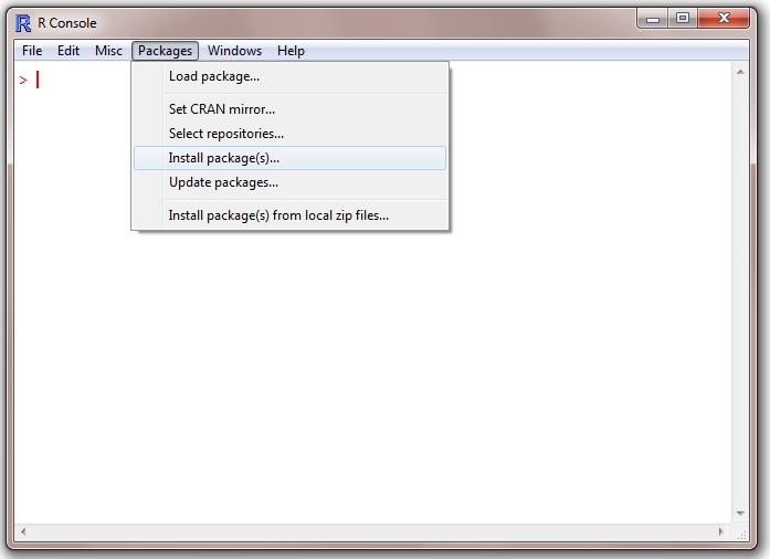 Package loading in R